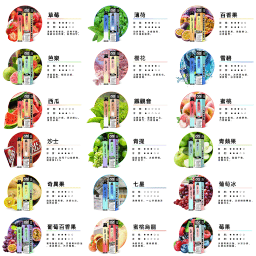 OBI一次性 8000口 多口數一次性 拋棄式 拋棄式電子煙 LANA 哩亞 CLOUDY 一次性電子煙 拋棄式 OBI全口味一次性