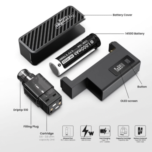 San Dynasty 小海豚 30W 小煙主機｜11色可選｜輕巧可換倉電子煙｜附空倉與配件