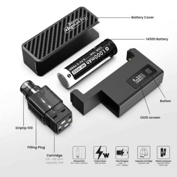 San Dynasty 小海豚 30W 小煙主機｜11色可選｜輕巧可換倉電子煙｜附空倉與配件